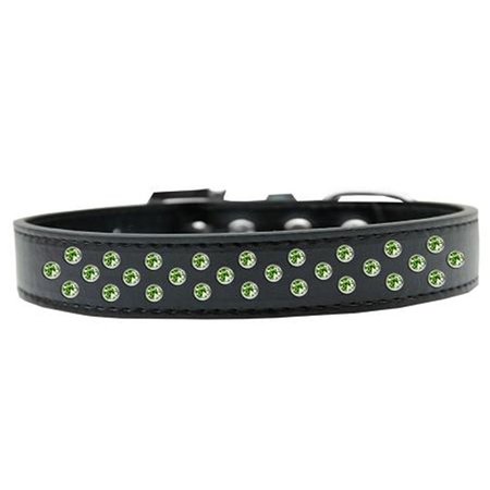 UNCONDITIONAL LOVE Sprinkles Lime Green Crystals Dog CollarBlack Size 14 UN756586